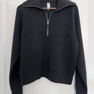 SPANX Black Air Essentials Half-Zip Women's Jacket - medium